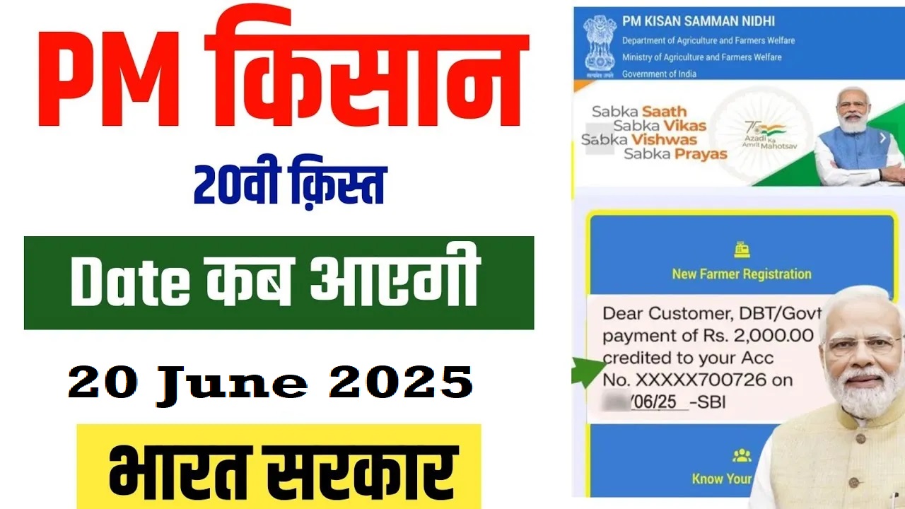 Read more about the article PM KSAN SAMMAN NIDHI 20 KIST